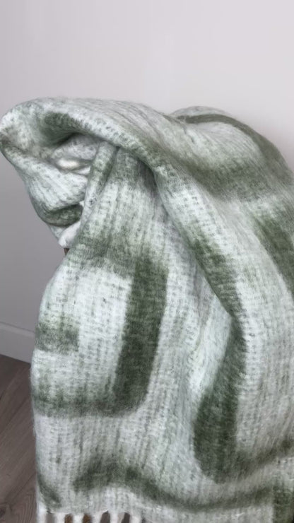 Abstract Olive Lambs Tail Throw