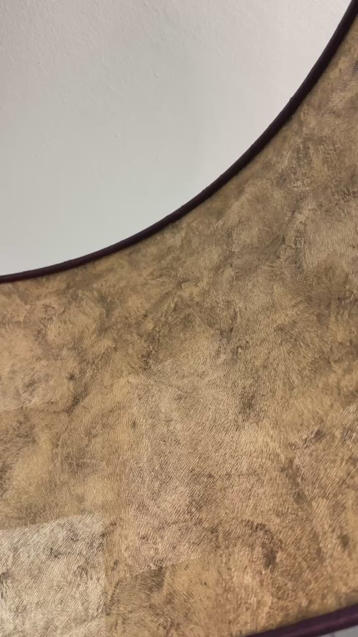 Load video: Astor Calla Lily Pendant Shade Lined with Anthology Marble Wallpaper