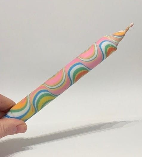 Rainbow Wavy Candle