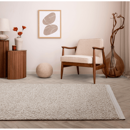 Chunky Taupe Boucle Rug