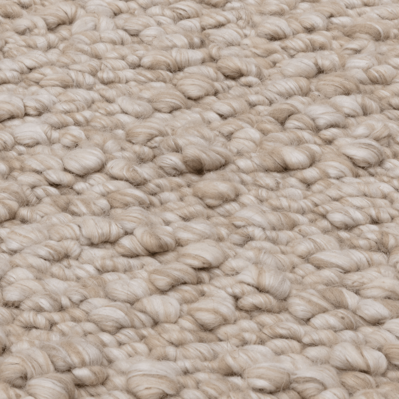 Chunky Taupe Boucle Rug