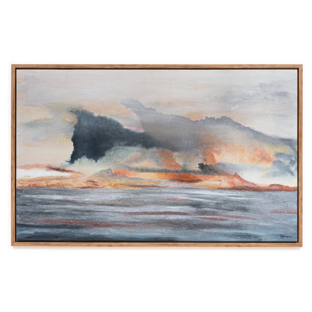 Alder Blue & Grey Canvas Wall Art