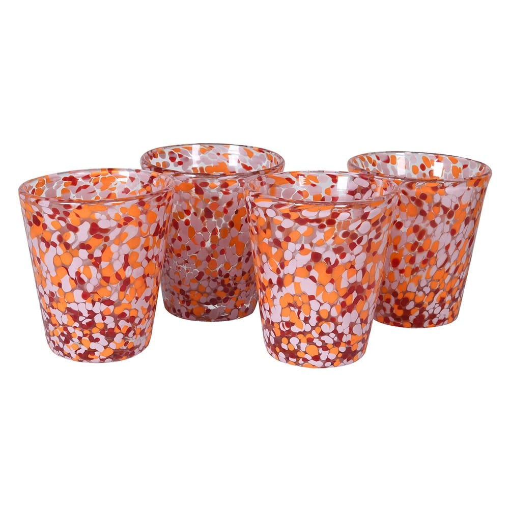 Set of 4 Confetti Glass Tumblers