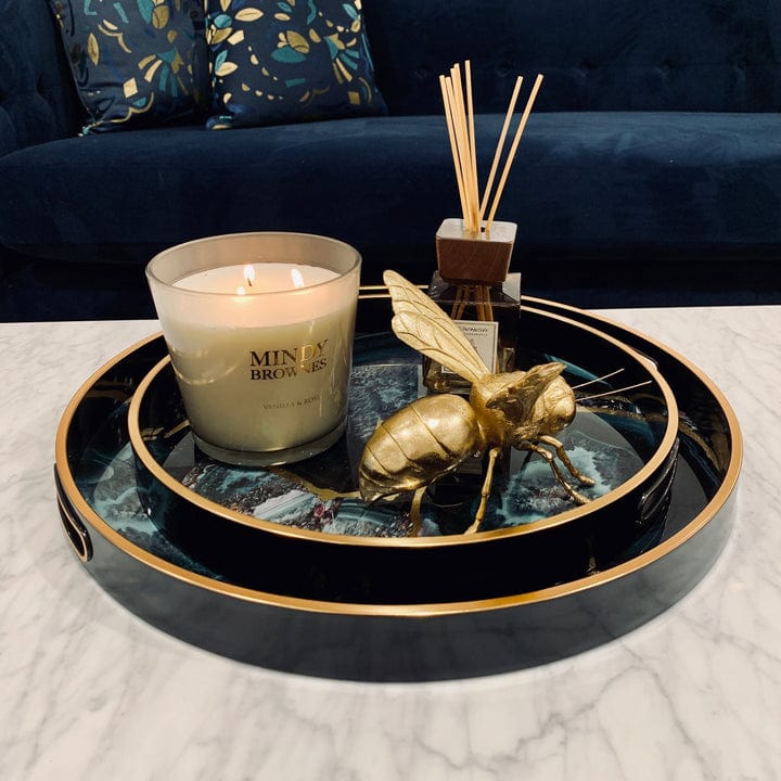 Set of 2 Midnight Glory Trays