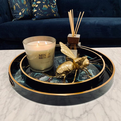 Set of 2 Midnight Glory Trays