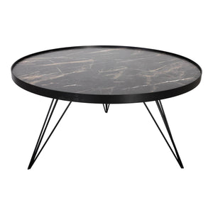 Rauma Round Coffee Table Dark Grey Stone