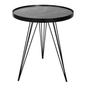 Rauma Round Side Table Dark Grey Stone