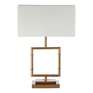 Kanto Table Lamp Gold/White with Shade