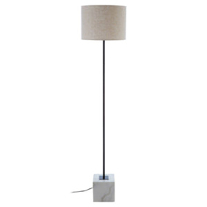 Marble Floor Lamp White with Shade