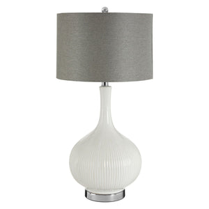 Serenity Ceramic Table Lamp White with Shade