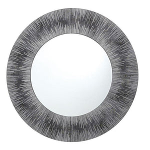 Neome Round Mirror With Silver/Grey Frame