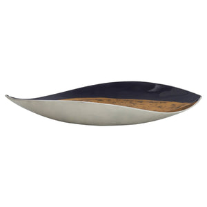 Ava Large Curved Dish Blue/Gold