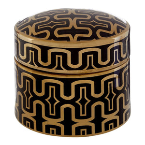 Astor Large Ceramic Box Black/Gold