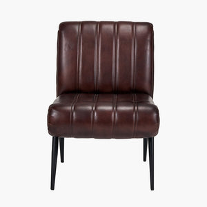 Tatiana Mahogany Leather & Iron Chair