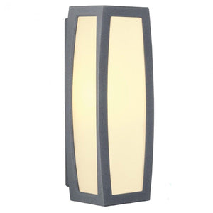 Meridian Box Anthracite Wall Light With Sensor IP54