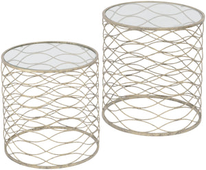 Gatsby Set of 2 Gold Nesting Side Tables