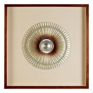 Framed Round Two Tone Carving - Silver & Bronze