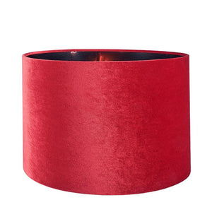 Bow Velvet Cylinder Shade - Red