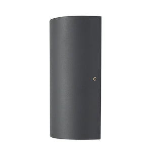 Hydra Dark Grey Metal Rounded Outdoor Dual Wall Light