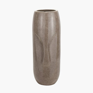 Visage Grey Face Design Tall Vase