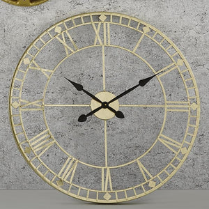 Antique Gold Round Wall Clock