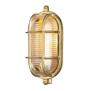 David Hunt Admiral Small Oval Brass Outdoor Wall