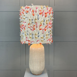Tiree Table Lamp with Fluffy Rainbow Shade