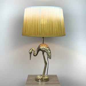 Daurian Shiny Gold Table Lamp with Ombre Mustard Scallop Shade
