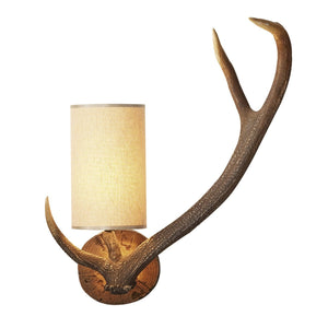 David Hunt Antler Wall Light Right Hand complete with Shade