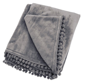 Charcoal Cashmere Touch Fleece Throw