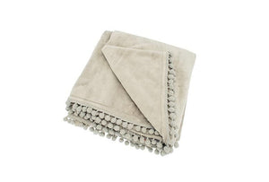 Cashmere Touch Fleece Throw Linen