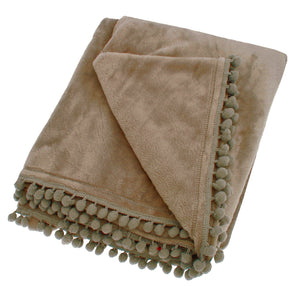 Earth Brown Cashmere Touch Fleece Throw