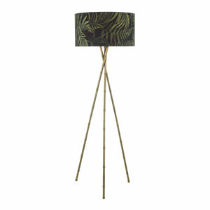 Bamboo Floor Lamp Antique Brass