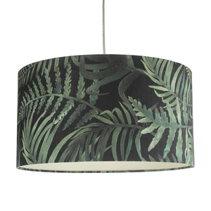 Bamboo Easy Fit Green Leaf Print Small Pendant Shade