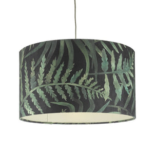Bamboo Easy Fit Green Leaf Print Large Pendant Shade