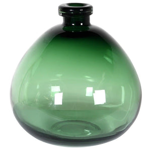 Small Handblown Green Bottle Vase