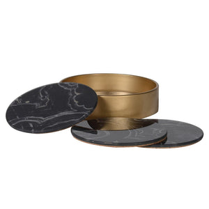 Set of 4 Marble Effect Glass Coasters