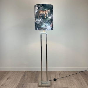 Fitzroy Brushed Steel Floor Lamp with Arte Moooi Memento Dusk Shade