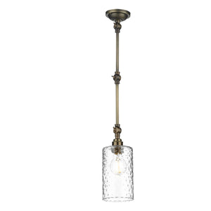 David Hunt Hoxton Pendant Antique Brass and Glass Shade