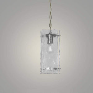 Luka Single Light Pendant with Ice Glass