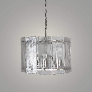 Luka 6 Light Pendant with Ice Glass