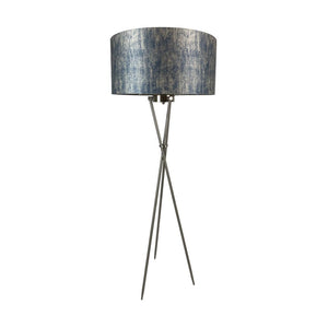Brondby Tripod Floor Lamp Brushed Steel with Filippo Moonlight Shade