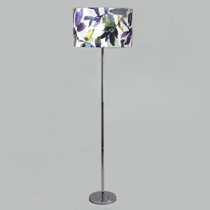 Belford Polished Chrome Floor Lamp with Flower Shade