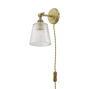 Callaghan Plugged Wall Light Antique Brass