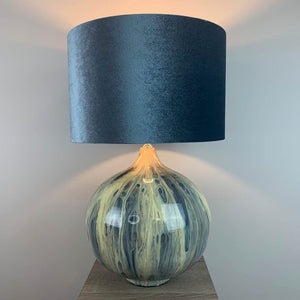 Loch Loma Table Lamp with Velvet Slate Shade