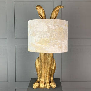 Harvey Hare Antique Brass Table Lamp & Hazel 1 Shade