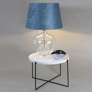 Moffat Table Lamp with Texture Velvet Marine Shade