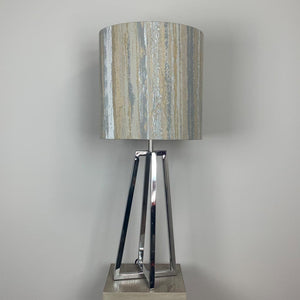 Madison Chrome Table Lamp with Seascape Desert Shade