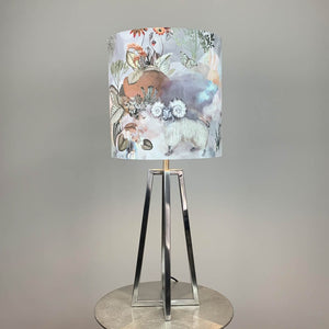 Madison Brushed Silver Table Lamp with Arte Moooi Memento Dawn Shade