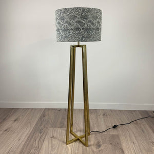 Madison Lacquered Brass Floor Lamp with Viper Bronze Shade